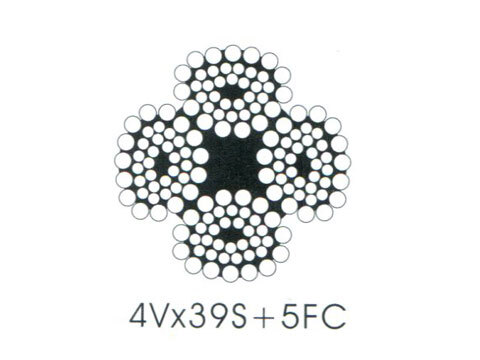 四扇形不旋轉鋼絲繩